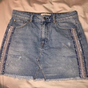 Free people denim skirt